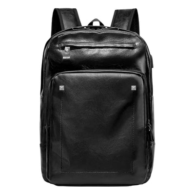 Bluelander Mochila Antirrobo Impermeable de Cuero Sintético con Puerto USB, Ideal para Laptop, Viajes y Oficina