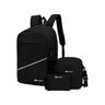 Bluelander Mochila Antirrobo para Laptop con USB, 3 Piezas: Mochila, Cruzada y Lapicera, Impermeable