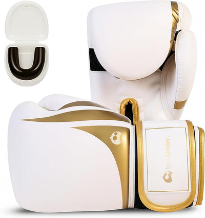 Guantes de Box Bluelander 8-16 Oz para Entrenamiento MMA y Kickboxing con Velcro y Protector Bucal