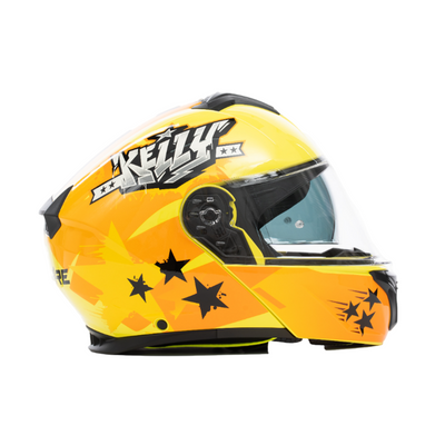 Bluelander Casco Motocicleta Integral Abatible - Certificación ECE Doble Visera (Kelly)