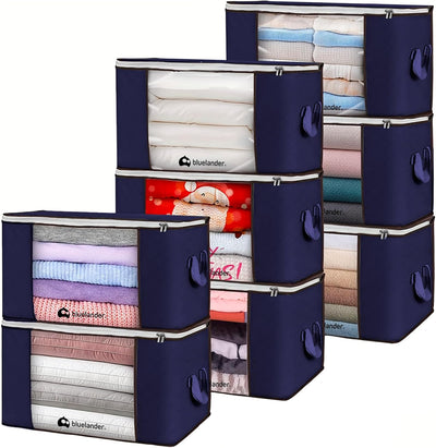 Bluelander Set 8 Bolsas Mudanza 60x42x37cm - Organizadoras Gran Capacidad Cremallera