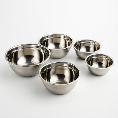 Bluelander Set de 5 Bowls de Acero Inoxidable para Cocina y Ensaladas