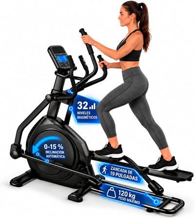 Elíptica Magnética 32 Niveles con Pantalla LCD