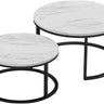 Bluelander Mesas Anidables para Sala, Set de 2 con Base de Acero Resistente