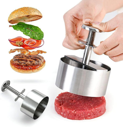 Bluelander Molde para Hamburguesas - Acero Inoxidable Antiadherente Prensa