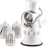 Bluelander Rallador Manual 3 en 1 de Acero Inoxidable con Rebanador y Cortadores (Verde o Blanco)