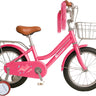 Bluelander Bicicleta Infantil Niña Rodada 16 con Ruedas de Entrenamiento y Canastilla, Ajustable, 4 a 6 Años