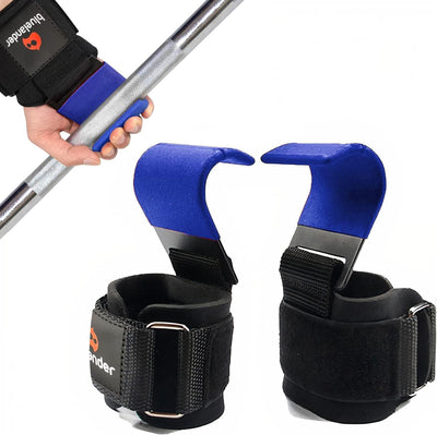 Bluelander Straps para Gym con Ganchos y Muñequera Ajustable – Antideslizantes y Seguros