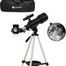 Bluelander Telescopio Astronómico 70 mm con Trípode y Soporte para Celular