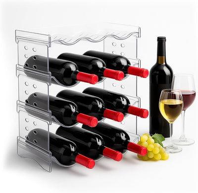 Bluelander Estante Organizador de PET Transparente para Vasos, Botellas y Termos