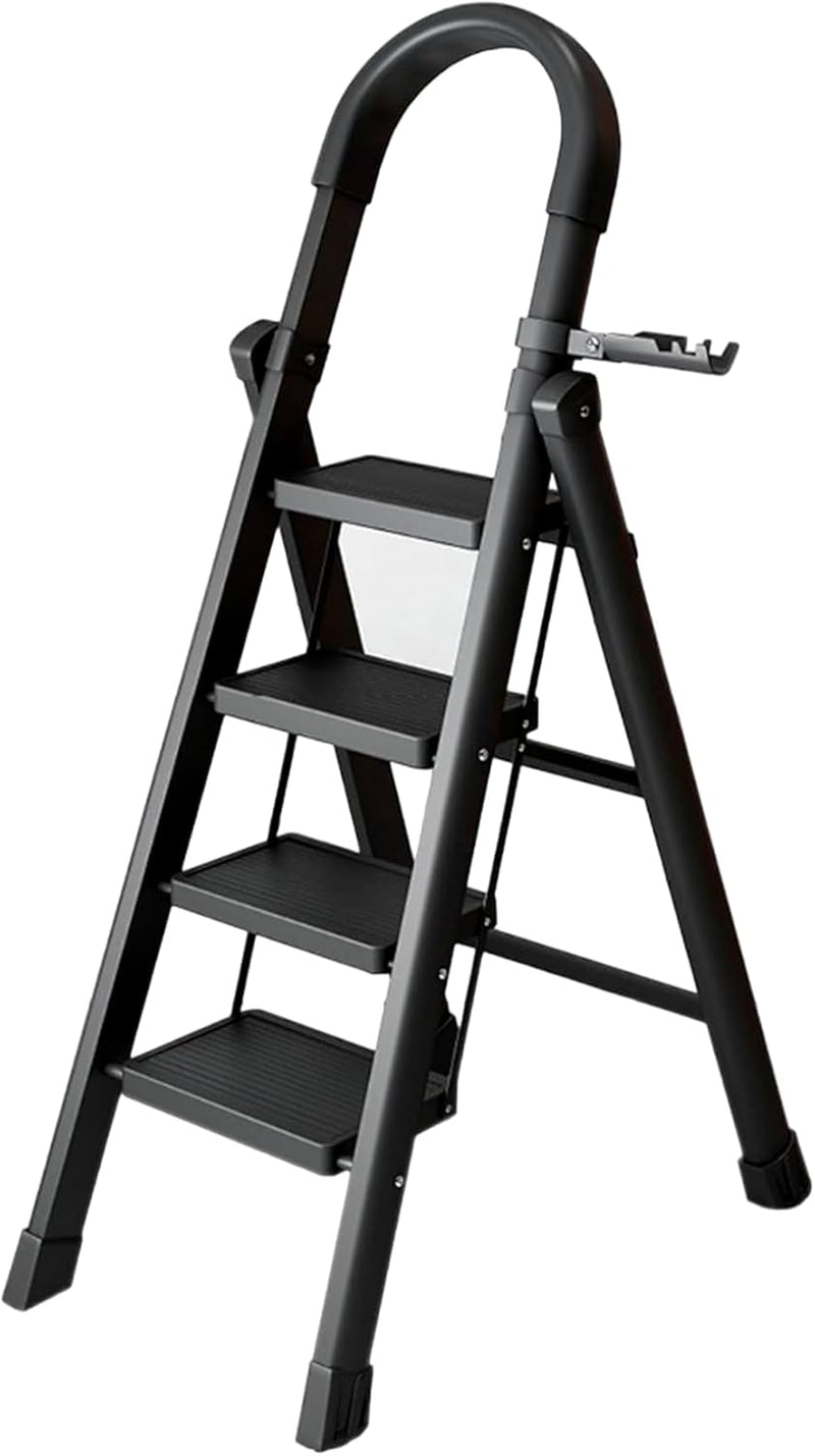 Bluelander Escalera Plegable de Acero, 4 Peldaños, 118 cm