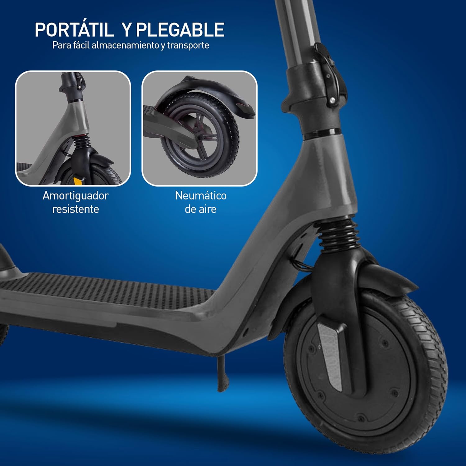 Bluelander Scooter E11 Eléctrico Plegable para Adultos, Velocidad 35 km/h, Autonomía 22-26 km, Scooter eléctrico Adulto, Motor Sin Escobillas 720W, Control por App Bluetooth, Scooter