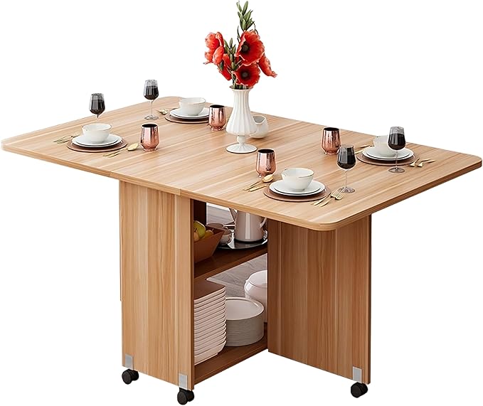 Mesa Plegable de Madera 141 * 61 * 72 cm (Madera).Bluelander