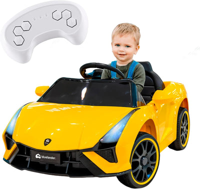 Bluelander Carro Eléctrico Lamborghini para Niño/Niña con Control y Luces LED