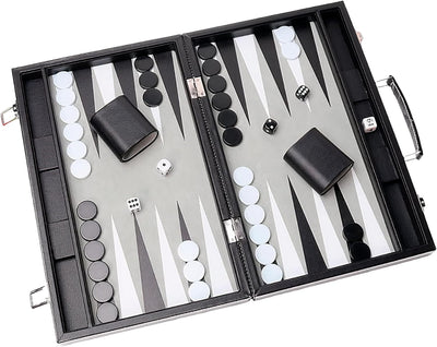Backgammon Premium Estuche Cuero Sintético
