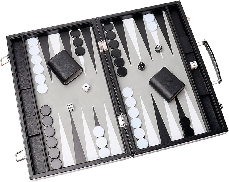 Backgammon Premium Estuche Cuero Sintético