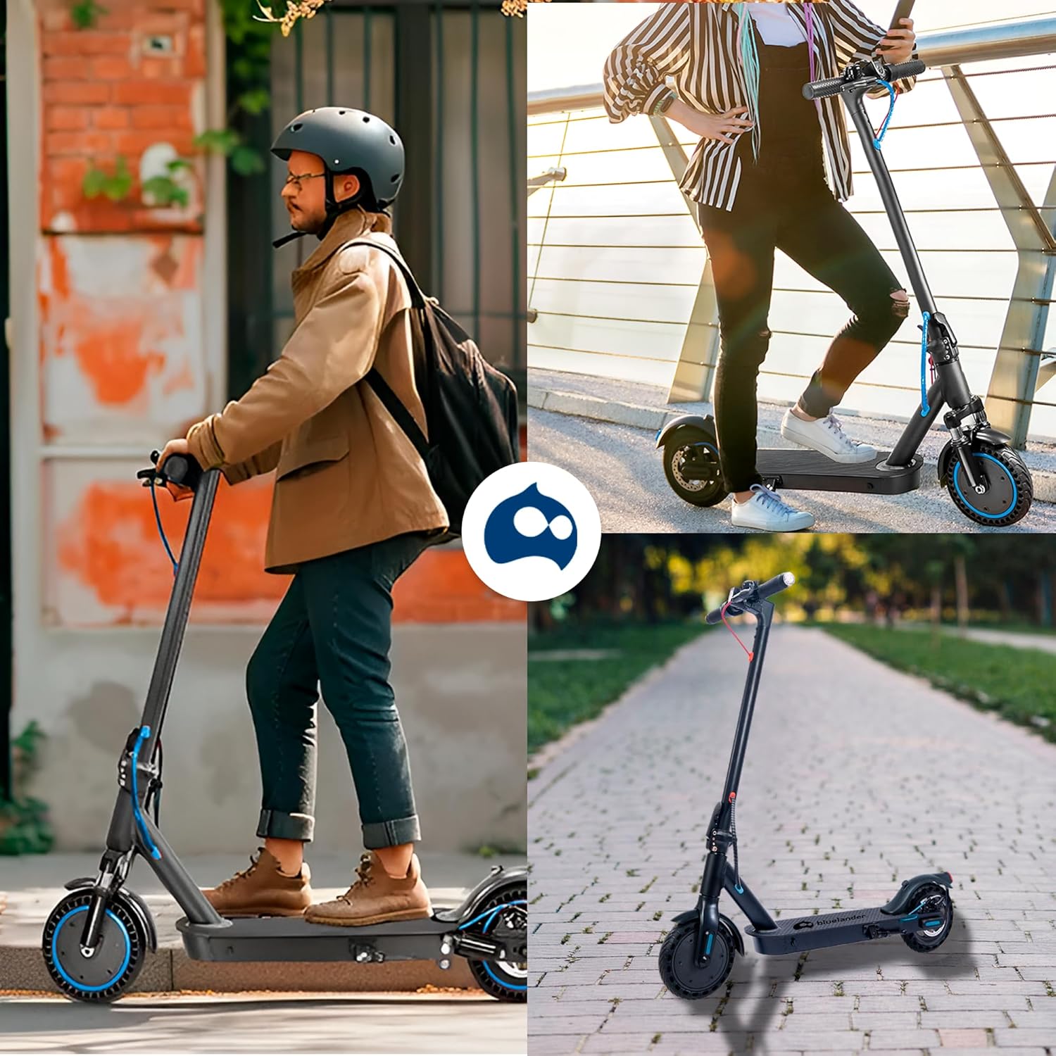 Scooter E9 PRO GRIS/AZUL