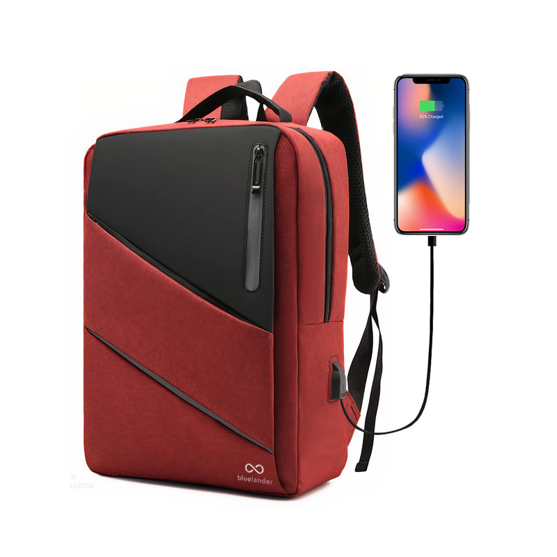 Bluelander Mochila Antirrobo para Laptop con Puerto USB, Impermeable y Moderna – Unisex