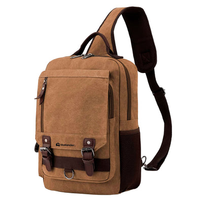 Bluelander Mochila Cruzada Vintage, Impermeable, con Hebilla y Gran Capacidad