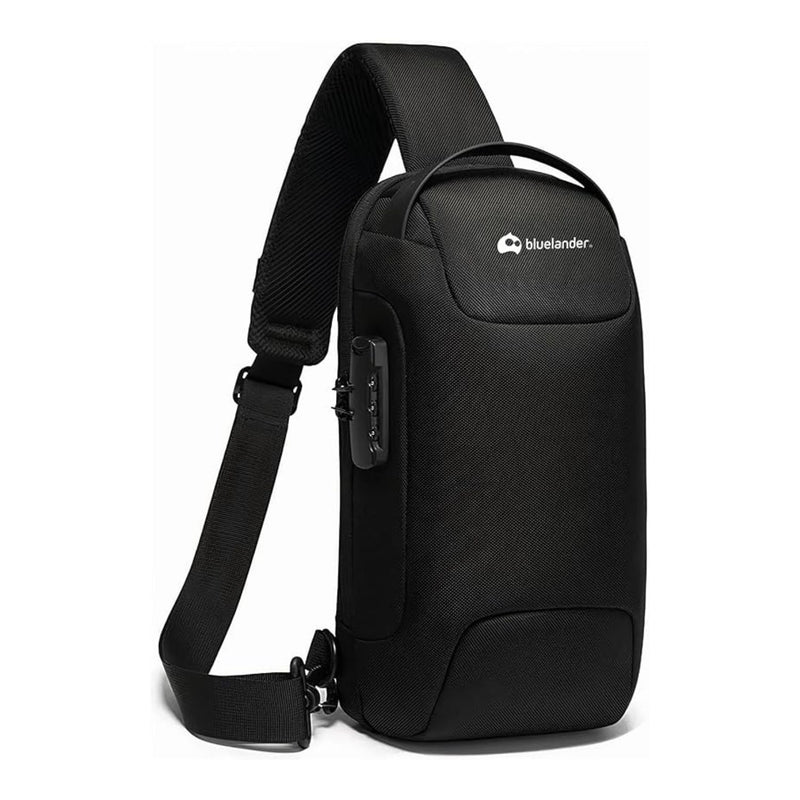 Bluelander "Mochila Antirrobo Cruzada con Puerto USB y Seguro de Código, Impermeable y Ligera para Hombre"