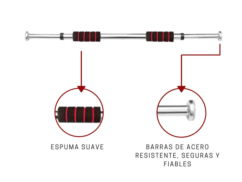 Bluelander Barra de dominadas para Marco de Puerta, Facil Instalación e Ideal para Hacer Ejercicio en Casa, Portatil