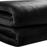 Bluelander Cobija de Franela Ultrasuave, Tejido Cálido y Confortable – Negro