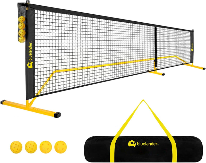 Bluelander Set Pickleball - Red Portátil 6.7m con 4 Pelotas y Bolsa