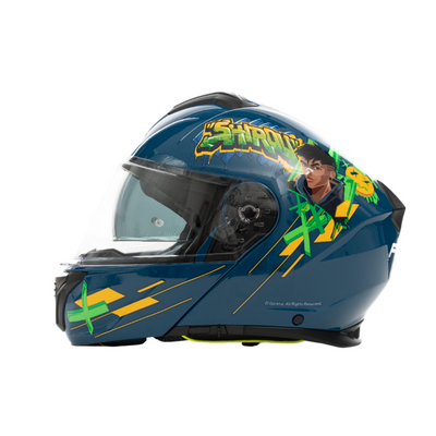 Bluelander Casco Motocicleta Integral Abatible - Certificación ECE Doble Visera (Shirou)