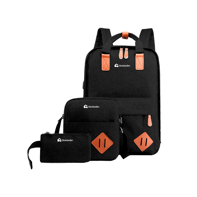 Mochila 3 en 1 Laptop USB Set 3 Piezas