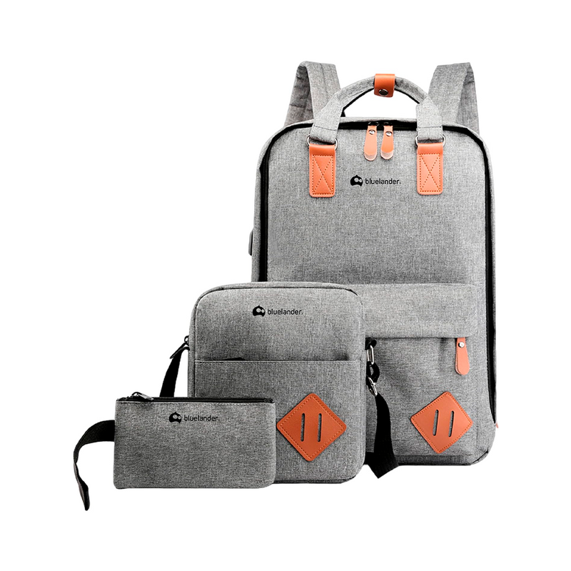 Mochila 3 en 1 Laptop USB Set 3 Piezas