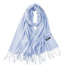 Bufanda Invierno Bluelander para Mujer - Pashmina Gruesa Cálida con Borlas