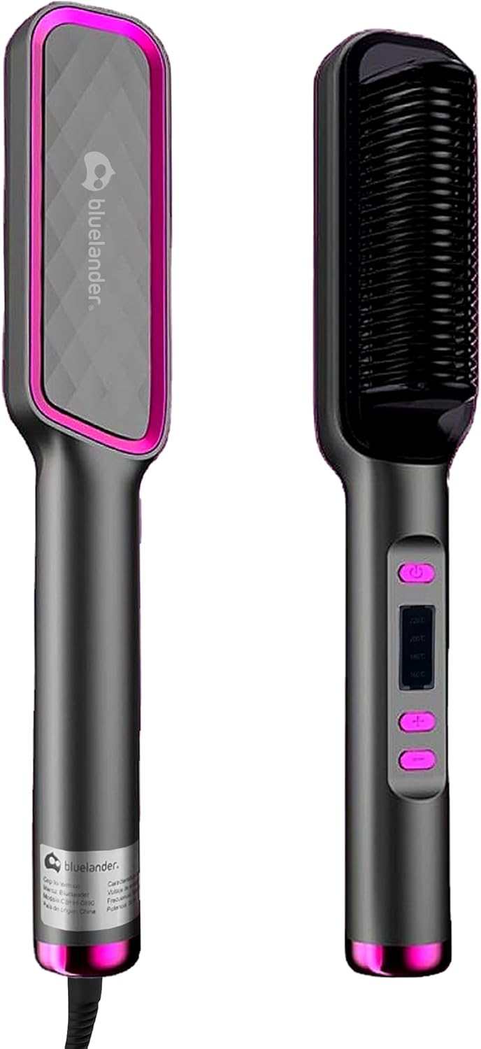 Bluelander Cepillo Alisador de Cabello 160-220 °C con Accesorios