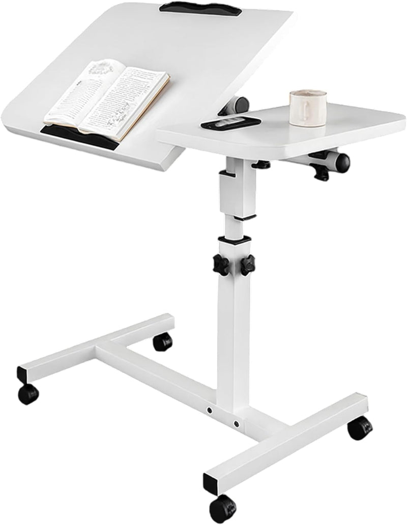 Bluelander Mesa para Laptop 60×40 cm Altura Ajustable 60–95 cm con Ruedas y Bloqueo