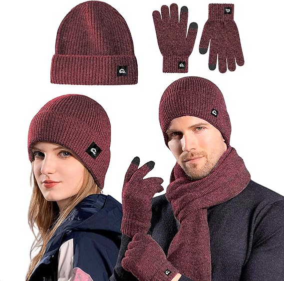 Set Invierno Bluelander 4 Piezas - Gorro, Bufanda y Guantes Térmicos