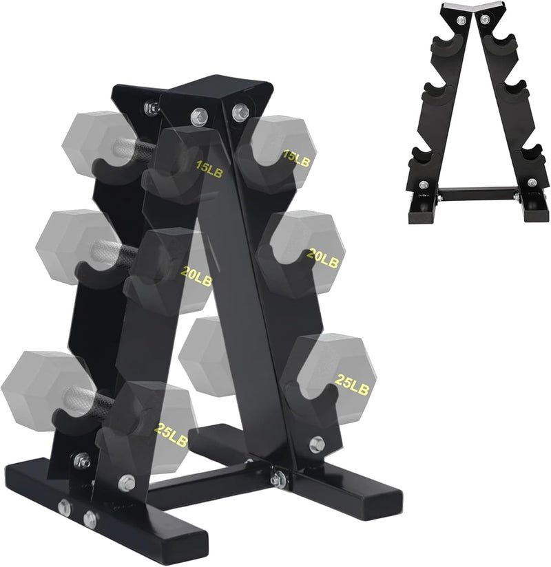 Bluelander Rack para Mancuernas 3 Niveles 5-50 lbs | Alta Resistencia