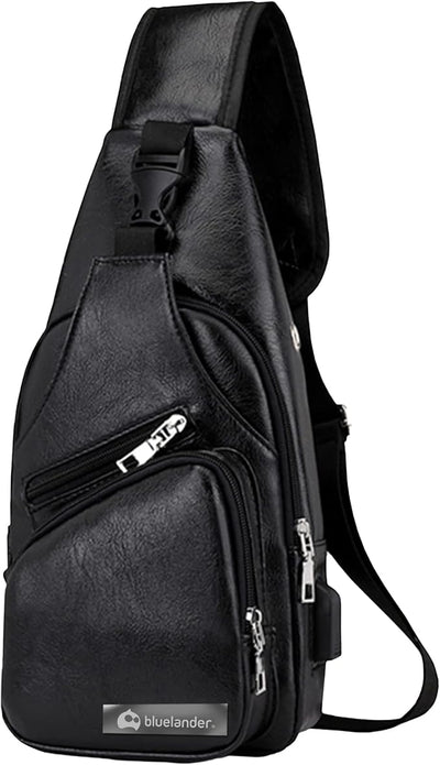 Mochila Cruzada USB Impermeable Hombre