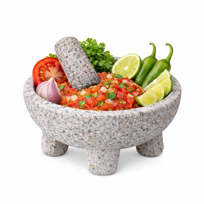 Bluelander Molcajete Piedra Volcánica - Tradicional Mexicano para Salsas y Guacamole