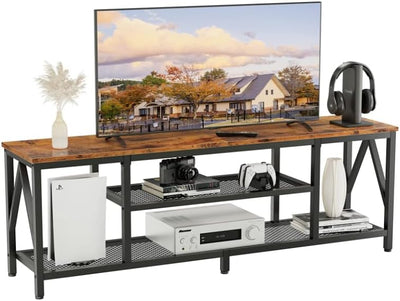 Mueble TV 60" Acero y Madera Moderno