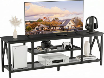 Mueble TV 60" Acero y Madera Moderno