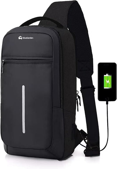 Mochila Cruzada Antirrobo USB Impermeable