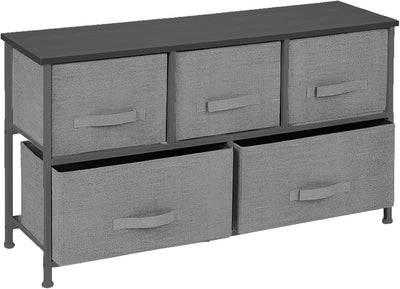 Bluelander Cajonera 5 Cajones - Acero Repisa Recámara Gris