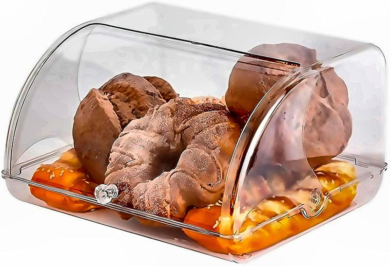 Bluelander Panera con Tapa Abatible 30.5×17×28 cm para Pan, Bagels y Repostería