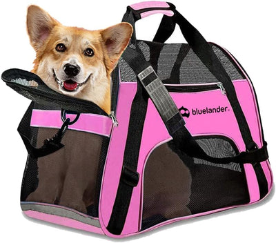 Bluelander Mochila Transportadora para Perro/Gato - Plegable Correa Base Acolchada