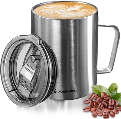 Bluelander Termo Taza 350ml - Acero Inoxidable Doble Pared Tapa Hermética