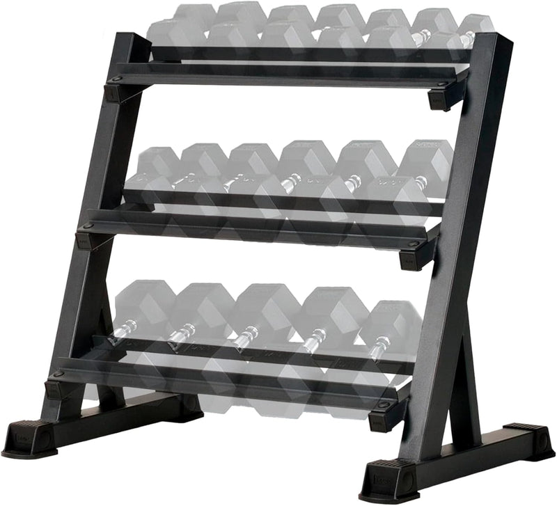 Bluelander Rack para Mancuernas de 3 Niveles, Soporte 5 a 40 lbs, Capacidad 272 kg, Ideal para Gimnasio o Casa