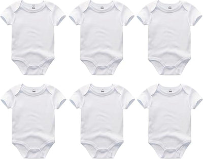 Bluelander Pack 6 Bodies Bebé Unisex - 100% Algodón Mamelucos Interior