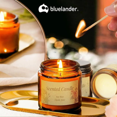 Bluelander Set de 6 Velas Aromáticas, 100% Cera Pura de Soya