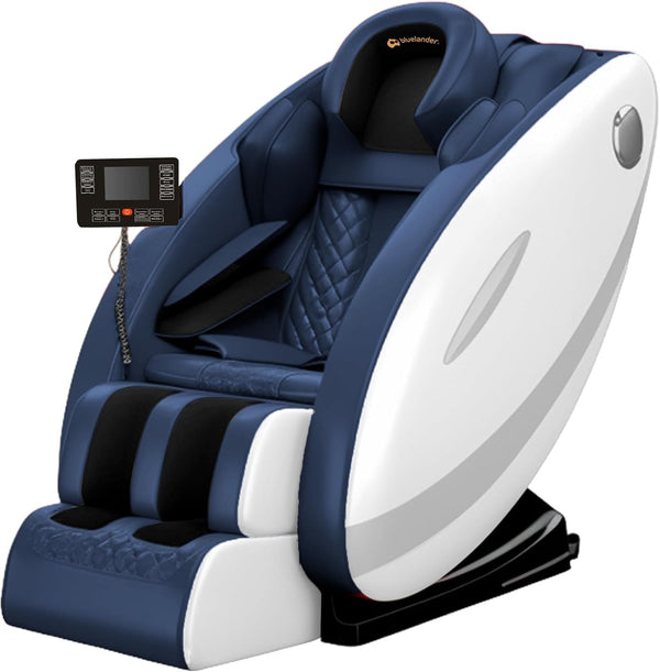Sillón de Masaje 8D Gravedad Cero Bluelander | Cuerpo Completo con Airbags, Rodillos y Control Remoto