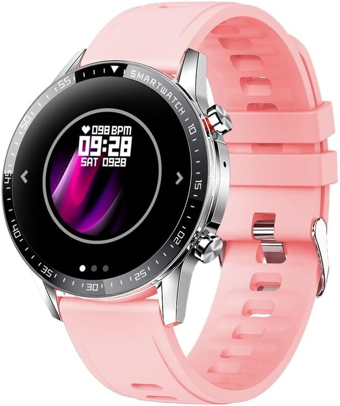 Bluelander Smartwatch Mujer Rosa con Monitor de Salud y Notificaciones, Compatible con Android y iOS
