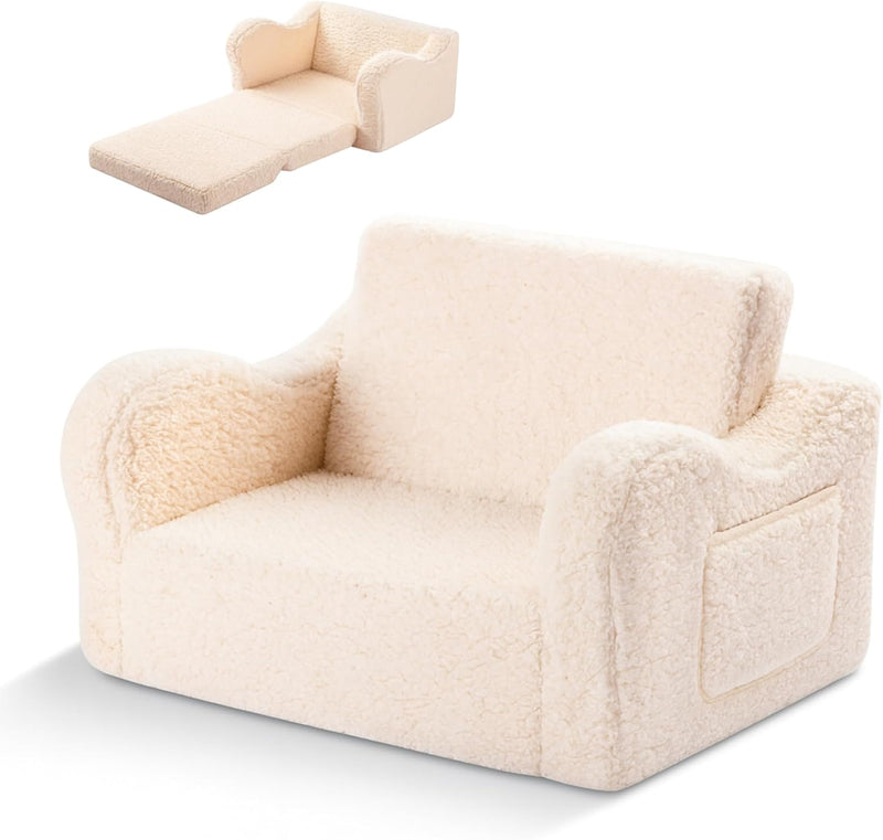 Bluelander Sofá Infantil Plegable 60x43x43cm - Reclinable con Bolsillo 2.5kg
